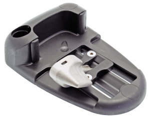 Sabot de portail monobloc noir avec cale